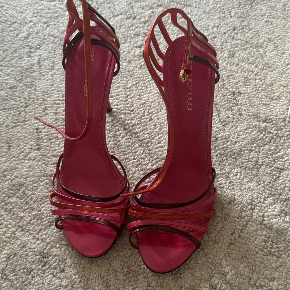 Sergio Rossi Pink Strappy Heels